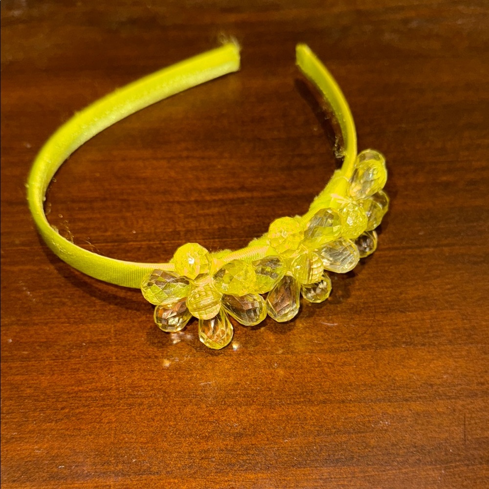 Yellow Beaded Headband